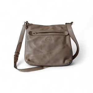 Coach Beige Leather Shoulder Bag
